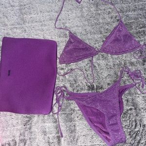Triangl glitter bikini set